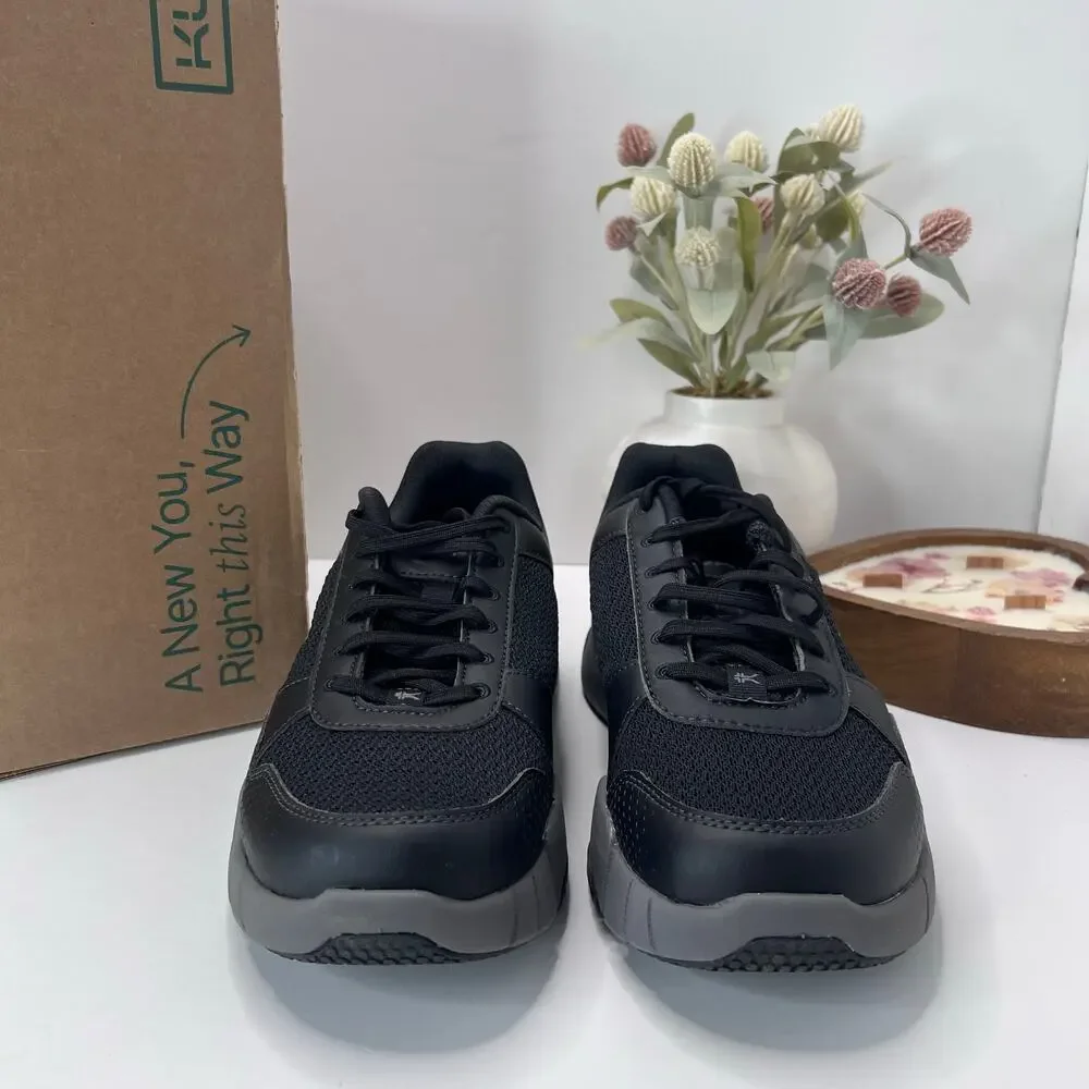 Kuru Quantum 2.0 Walking Comfort Sneaker Jet Black/Slate Gray Men 10 W Tried On